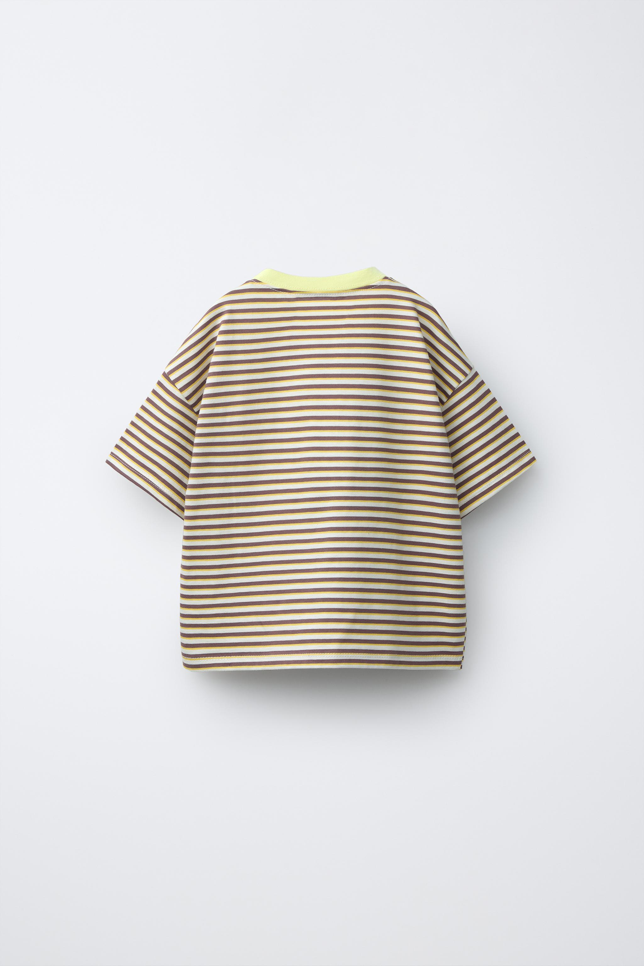 ZARA TIMELESS - T-SHIRT RAYURES COL CONTRASTE