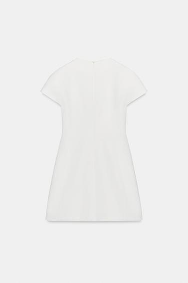 ROBE COURTE ZW COLLECTION - Blanc cassé de Zara - Image 4