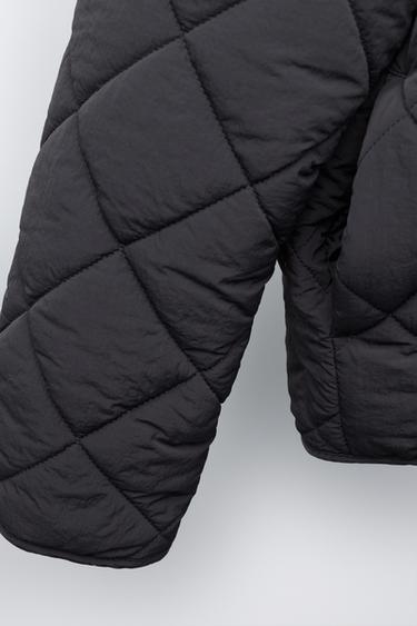 VESTE REMBOURRÉE SWEAT À CAPUCHE - Gris anthracite de Zara - Image 5