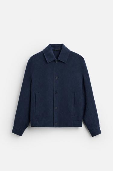 GEOMETRIC JACQUARD JACKET - Bluish by Zara