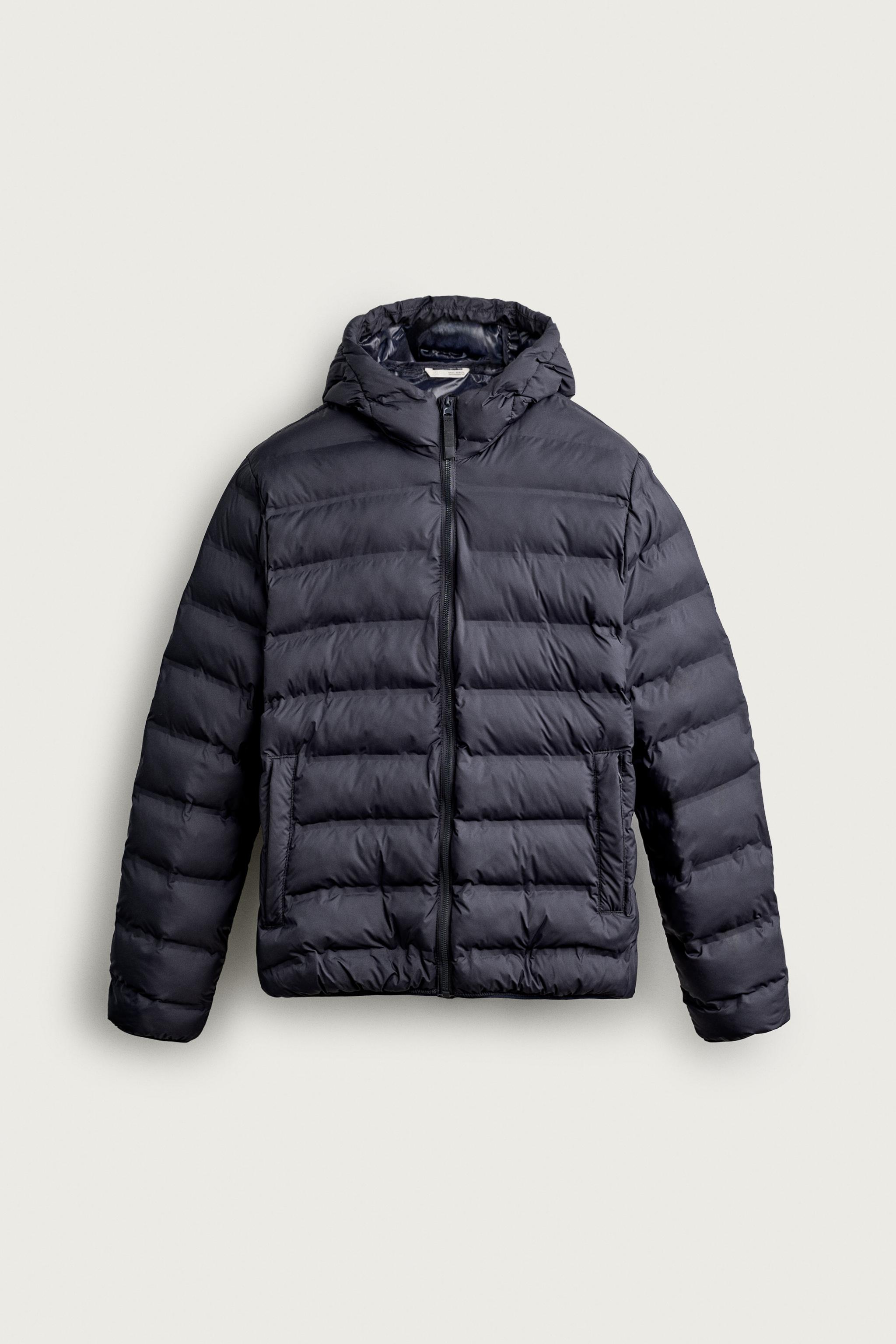 LIGHTWEIGHT WATER REPELLENT PUFFER JACKET — navy
