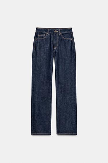 JEANS Z.03 STRAIGHT HIGH-WAIST LONG LENGTH - Blue by Zara