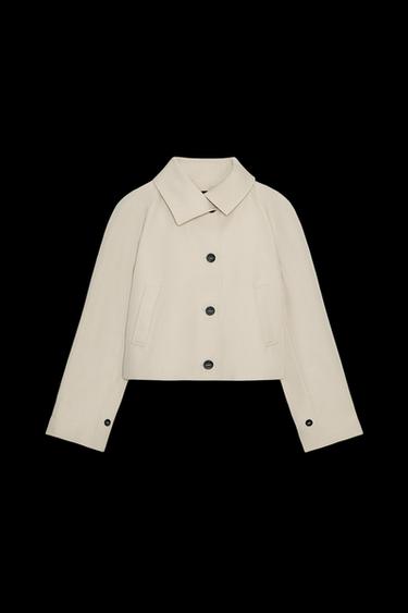 WATER-REPELLENT SHORT TRENCH COAT ZW COLLECTION - Beige by Zara - Image 0