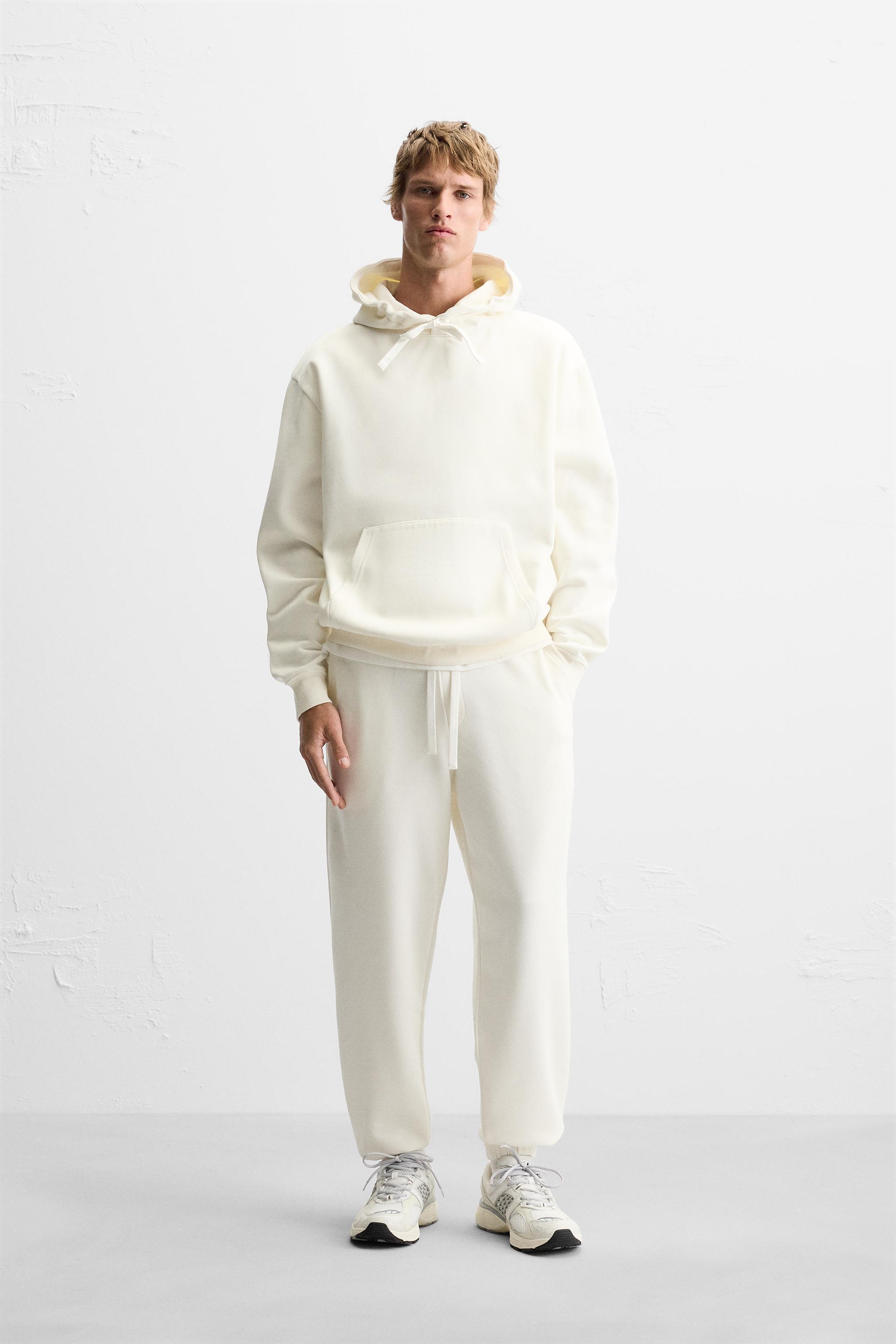 BASIC JOGGER TROUSERS Oyster white ZARA United Kingdom