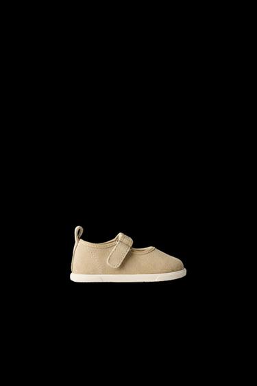 LEDER-BALLERINA BAREFOOT - Sandfarbe von Zara - Bild 0
