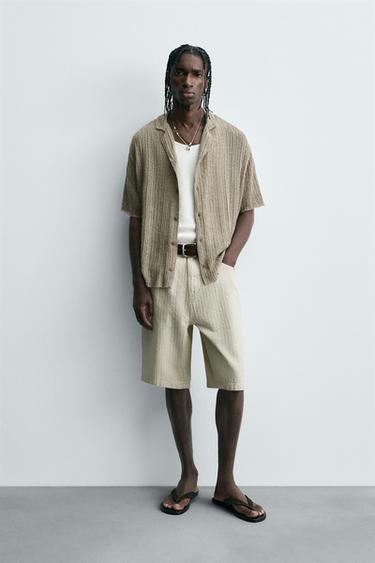TEXTURED KNIT SHIRT - Ecru by Zara