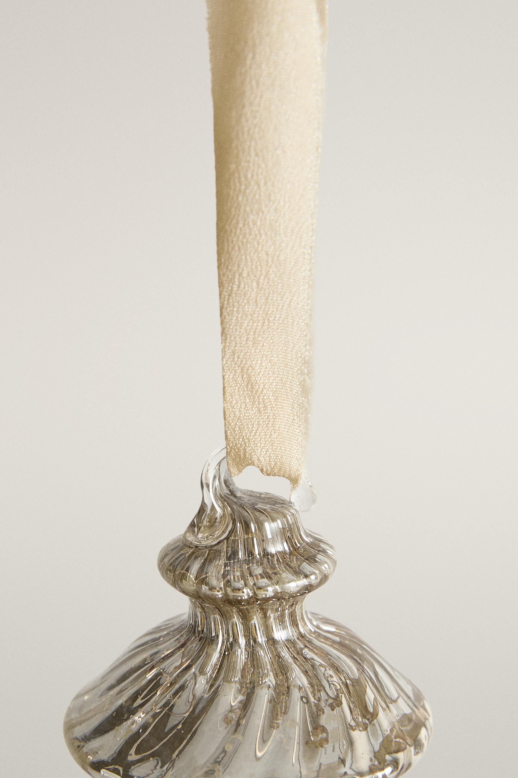 MERCURISED BOROSILICATE GLASS CHRISTMAS TREE DECORATION