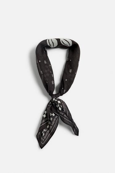 BANDANA À IMPRIMÉ CONTRASTÉ - Marron foncé de Zara