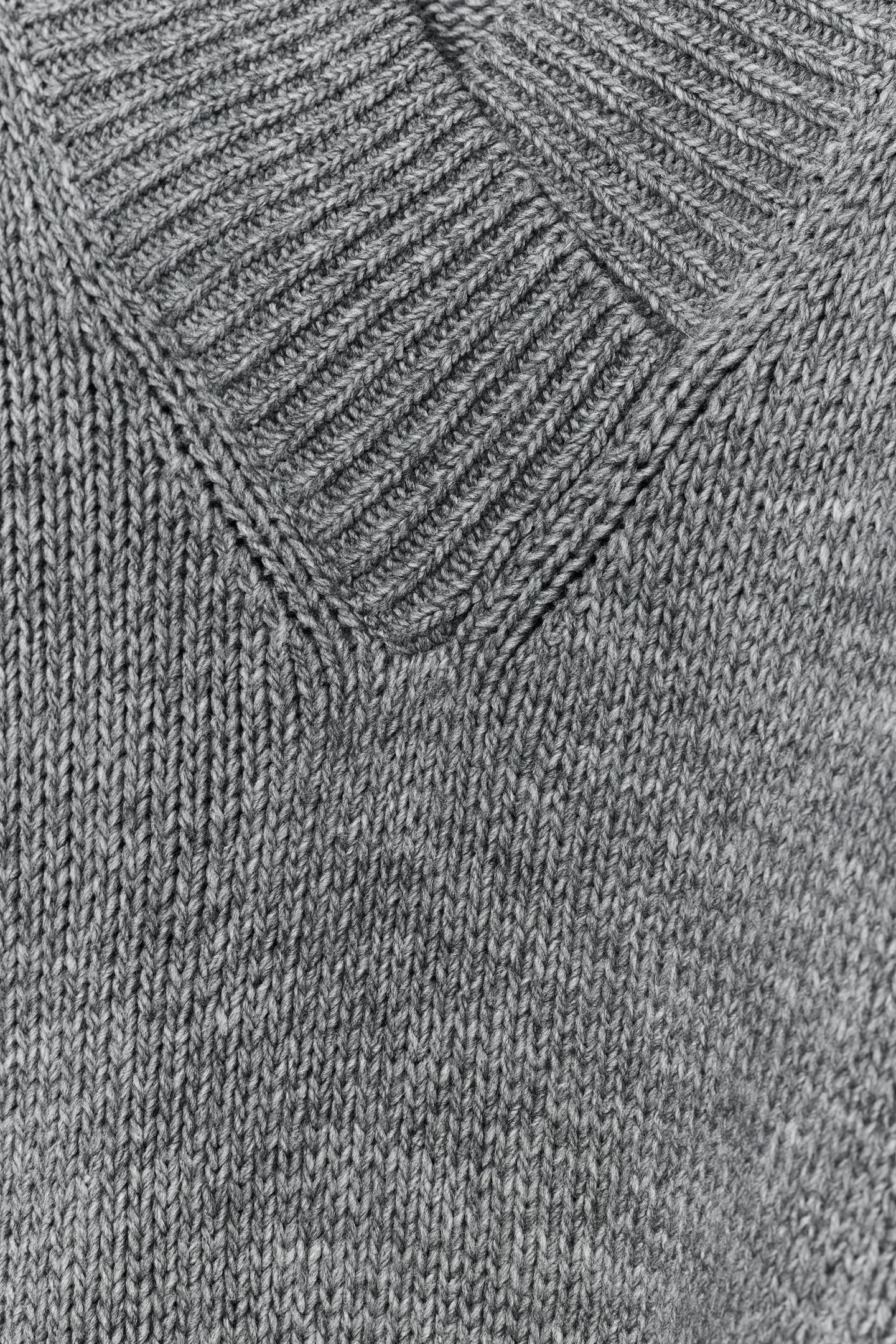 Женский свитер Zara V-NECK Knit, цвет: Антрацитовый серый — фото 8