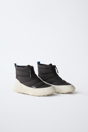 CONTRAST PADDED BOOTS — Black 2