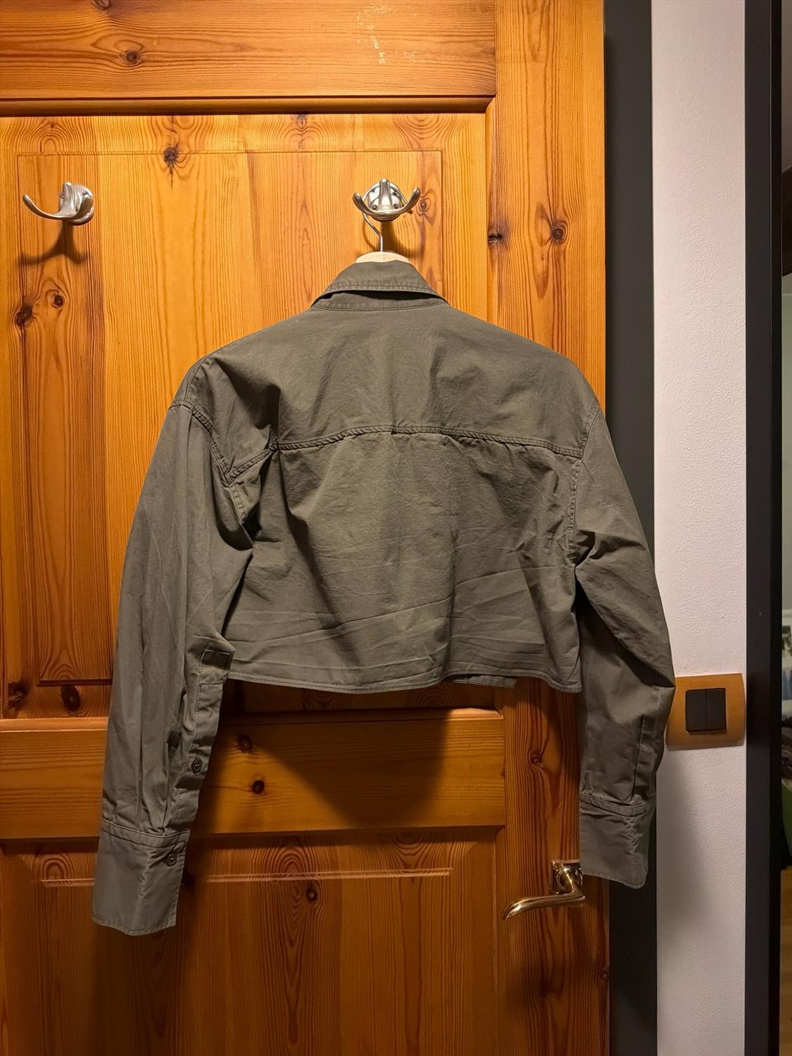 GABARDINE FABRIC CROPPED SHIRT - Image 3