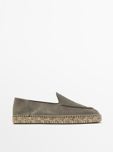 Zara Moc toe espadrilles - Khaki Green - Image 0