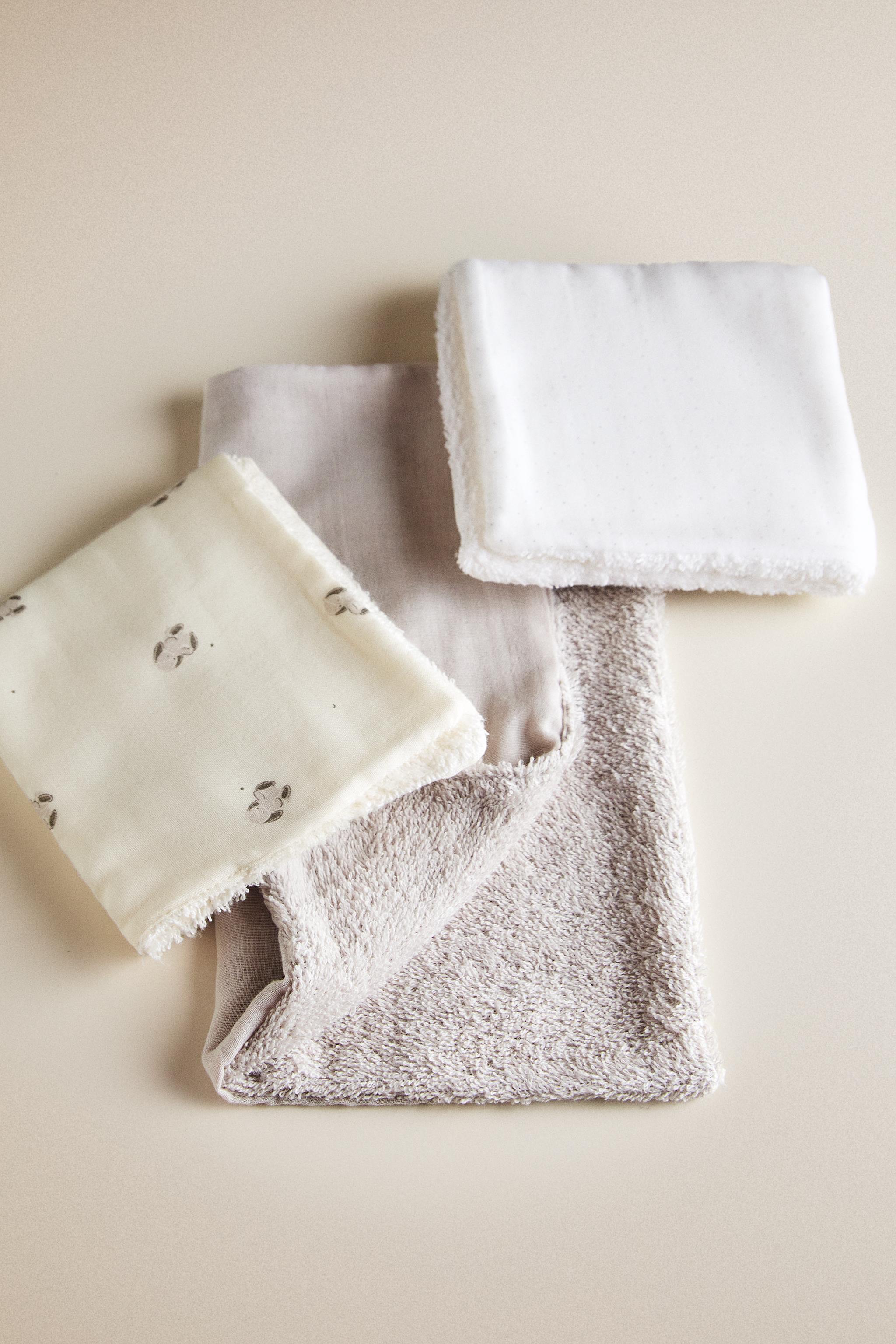 MINI SERVIETTE BÉBÉ LAPINS (PACK DE 3)