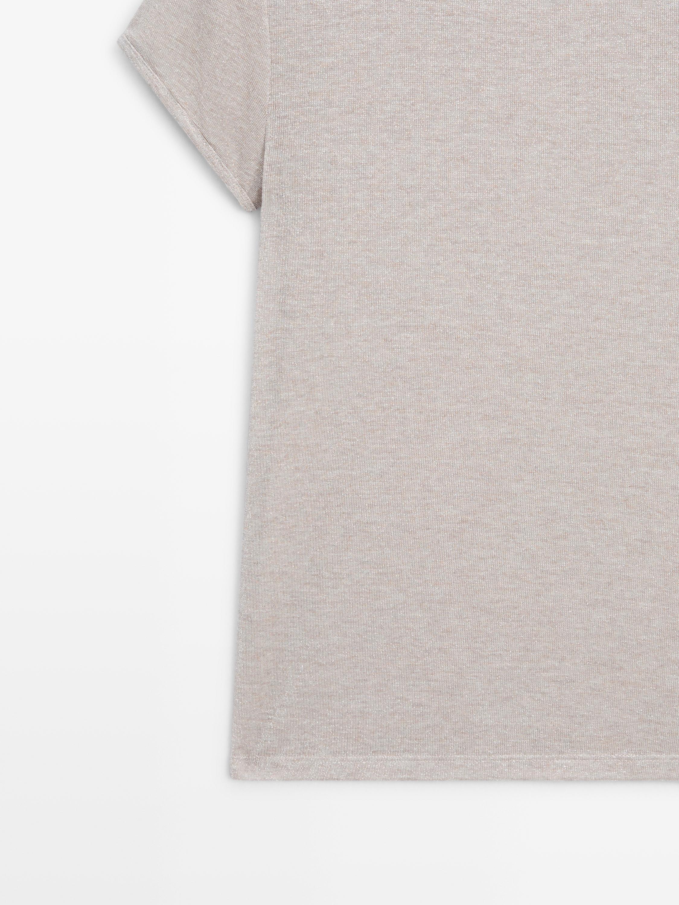 Short sleeve T-shirt with shimmery detail