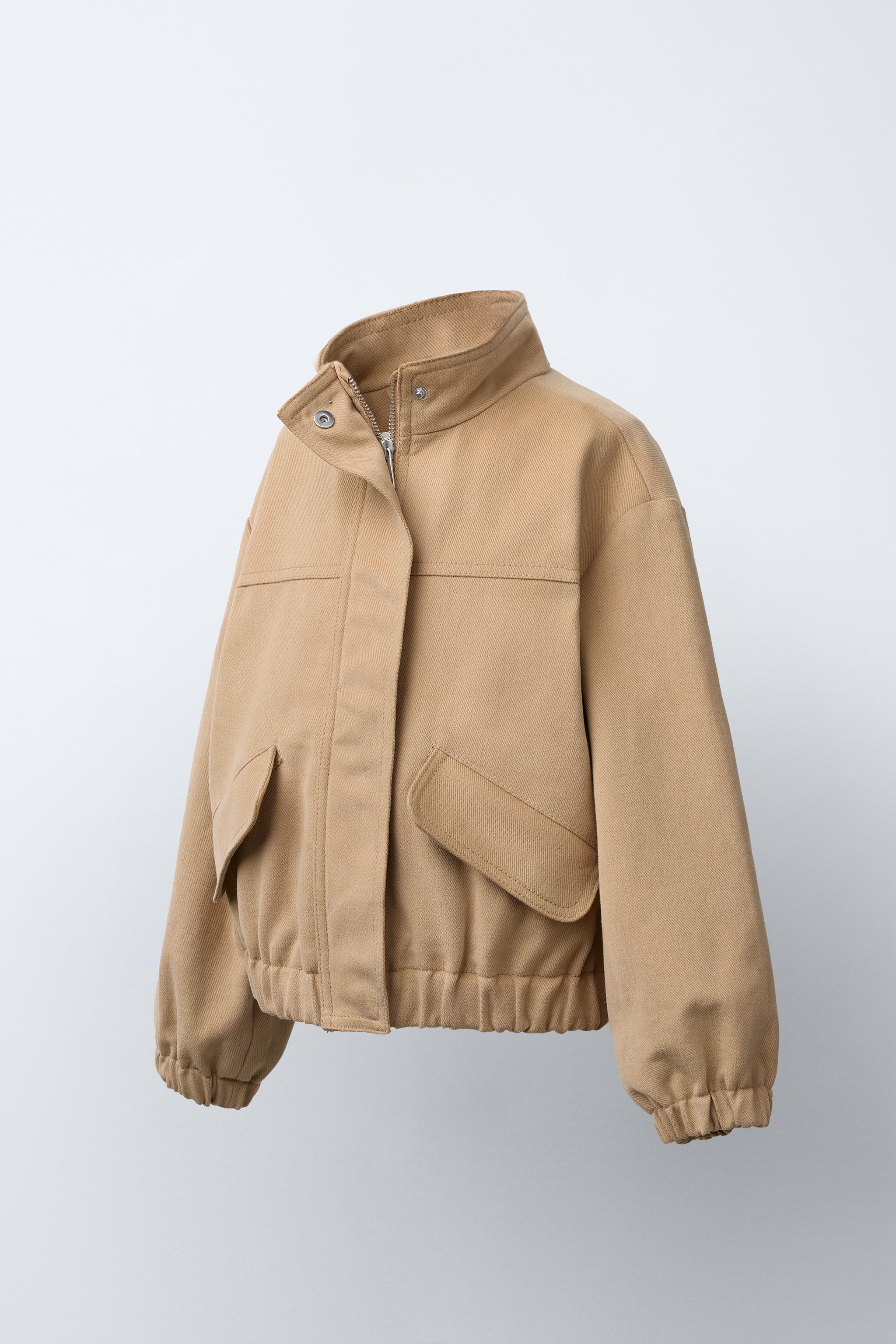 ZAPA PARISアウター ZARA NEW DOUBLE-FACED FAUX FUR LEATHER BIKER JACKET RED FW21