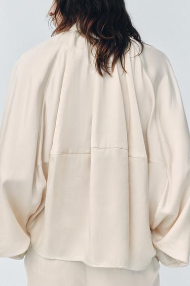 PUFFED BOMBER JACKET - ZW COLLECTION - Ecru by Zara - Image 2