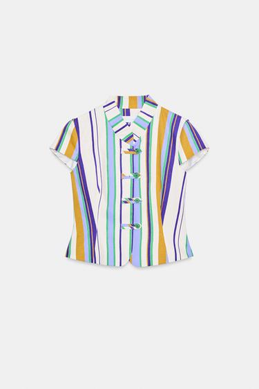 STRIPED TOP WITH FIREMAN CLASP - Multicoloured by Zara - Image 5