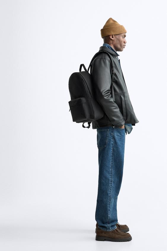 RUBBERIZED BACKPACK Black ZARA Canada