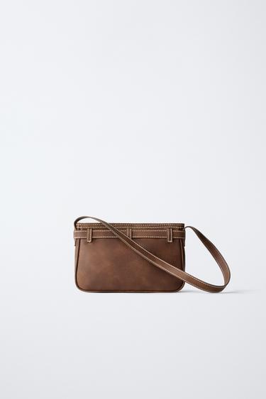BUCKLE SHOULDER BAG - Brown by Zara - Image 4