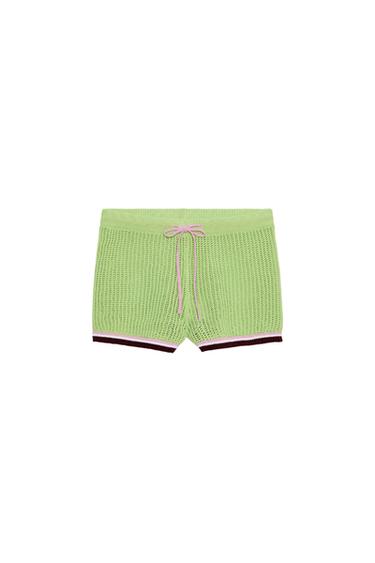 SHORTS PUNTO CINTURA ELÁSTICA - Verde de Zara