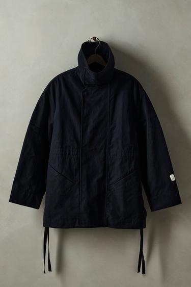 Zara OVERSIZED SHORT PARKA X SR_A - Navy blue