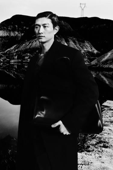 Zara 舒適版型羊毛大衣 - 炭灰色