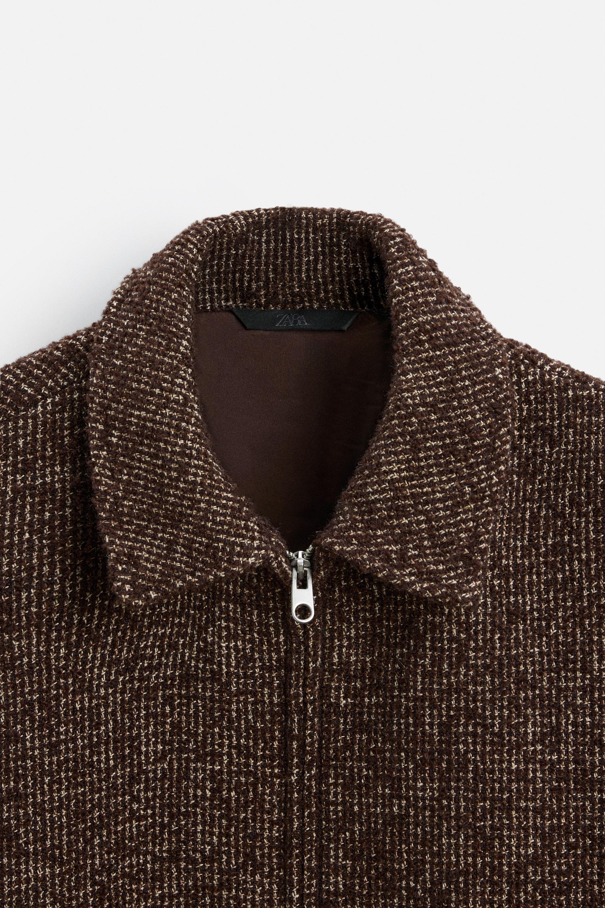 ハウンドトゥース ジャケット - ブラウンブルー | ZARA Japan / 日本