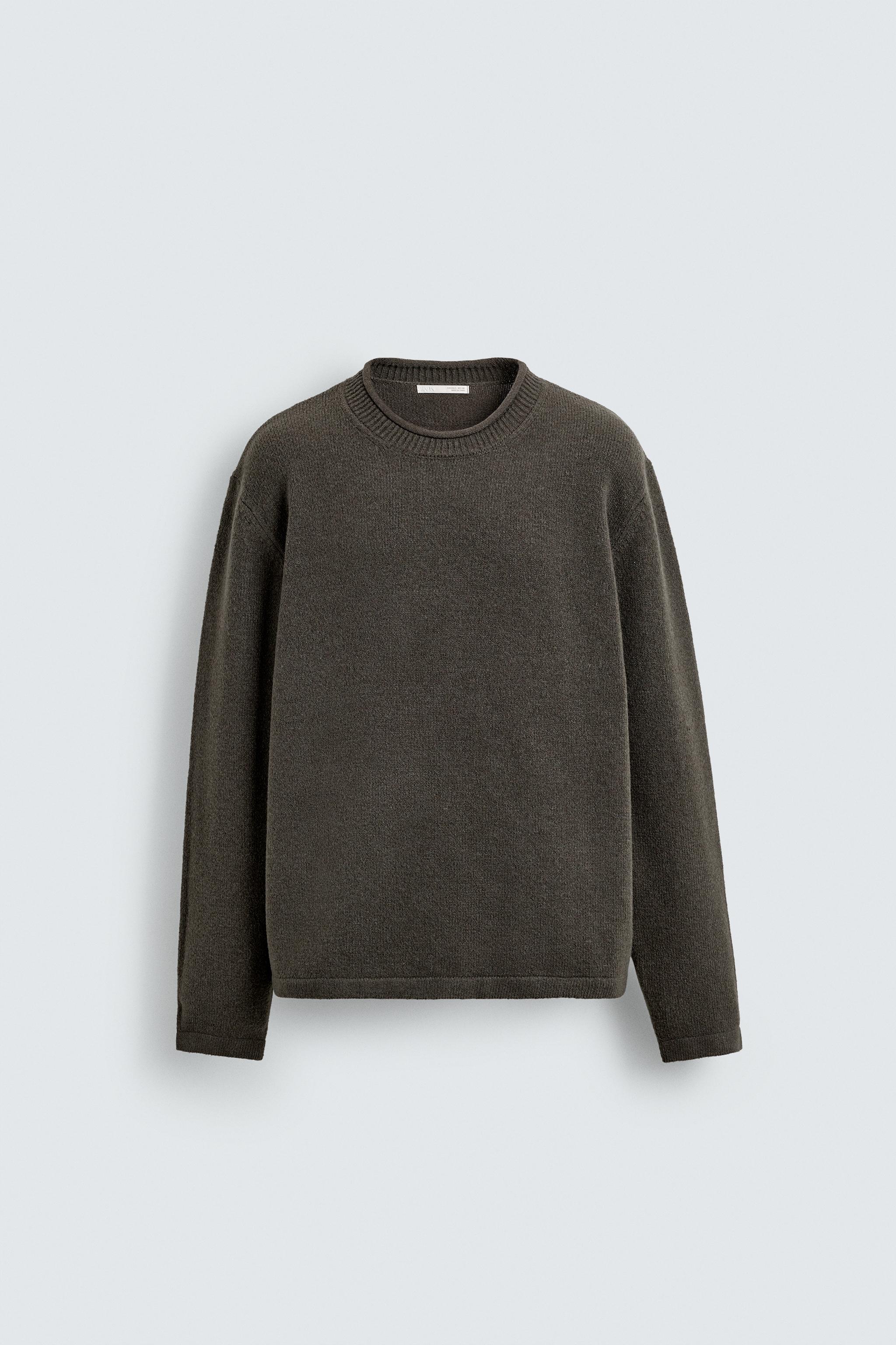 セーター SUÉTER COM ESTRUTURA E TEXTURA - Verde-médio | ZARA Brasil