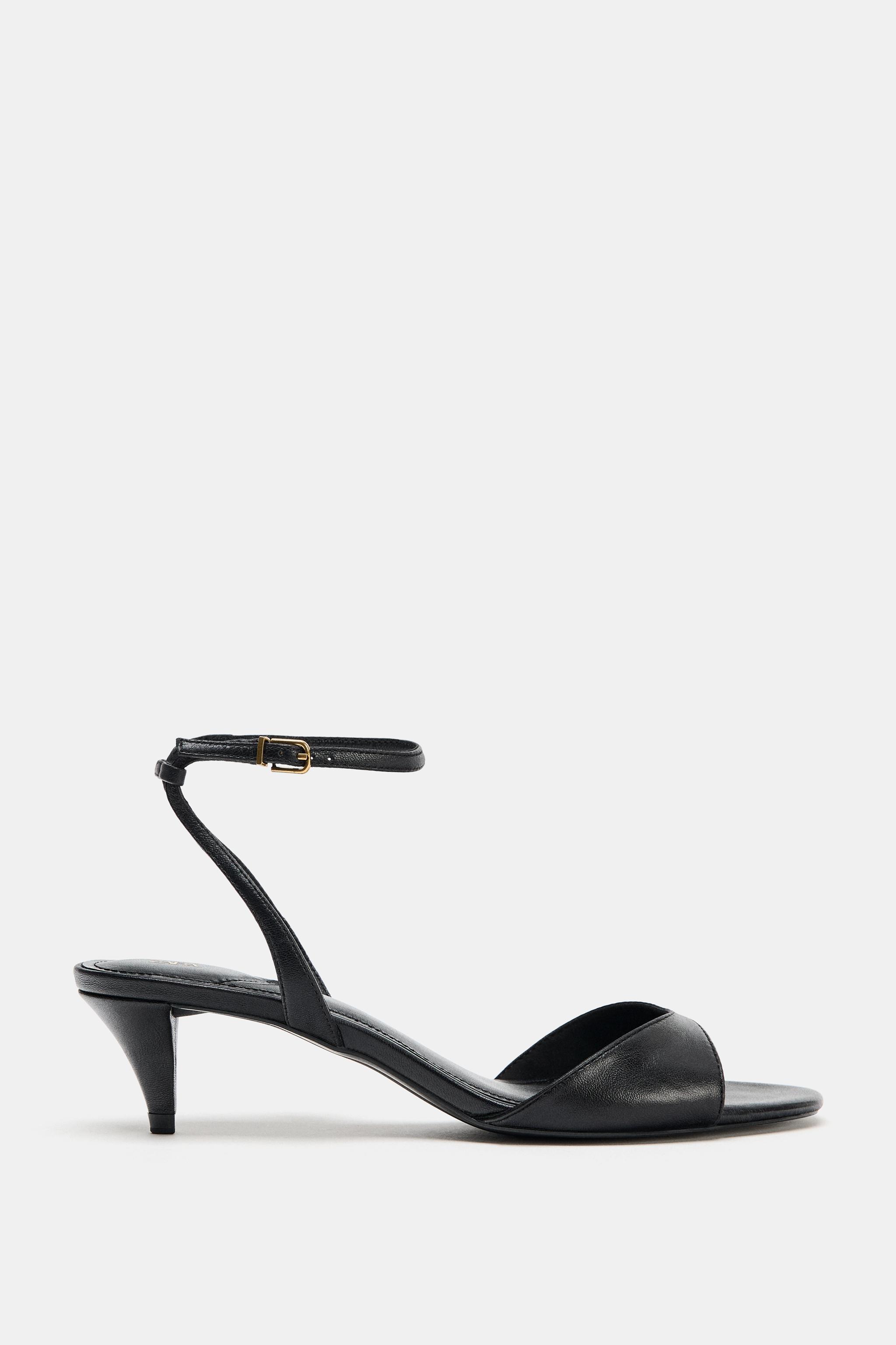 ANKLE STRAP HEELED SANDALS