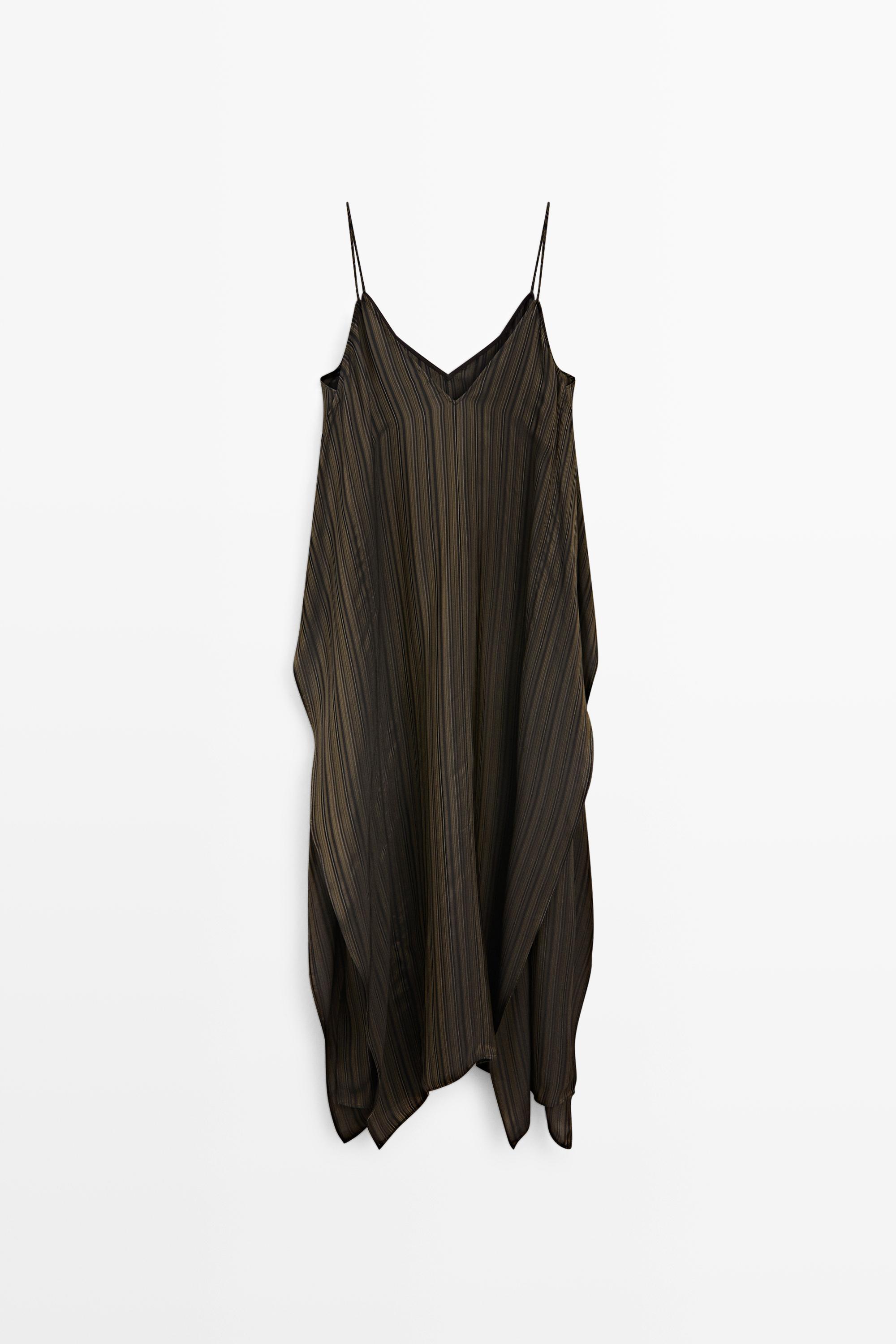 Robe midi fluide asymétrique