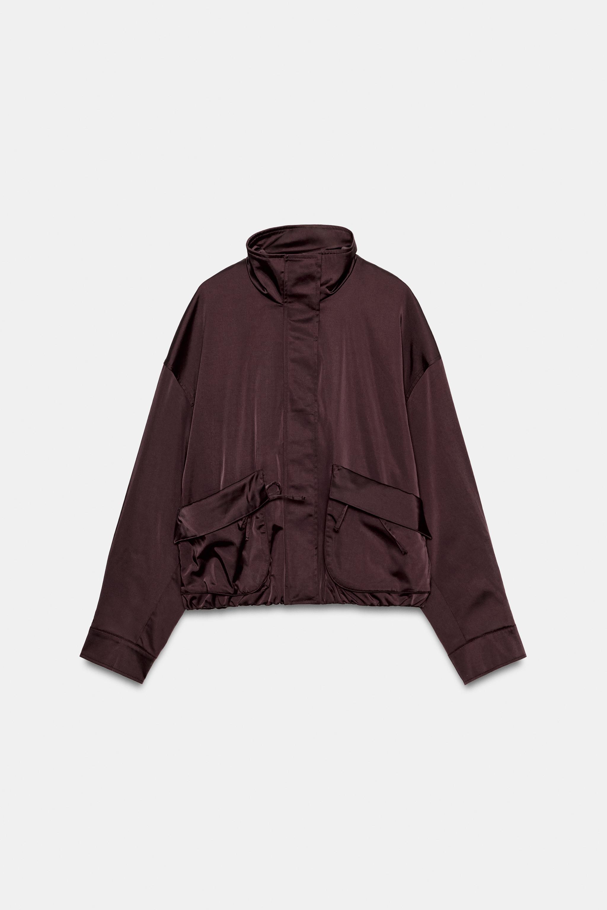 ジャケット・アウター SHAREEF SHADOW JQ ZIP BLOUSON SATIN FINISH POCKET JACKET - Dark aubergine | ZARA South Africa