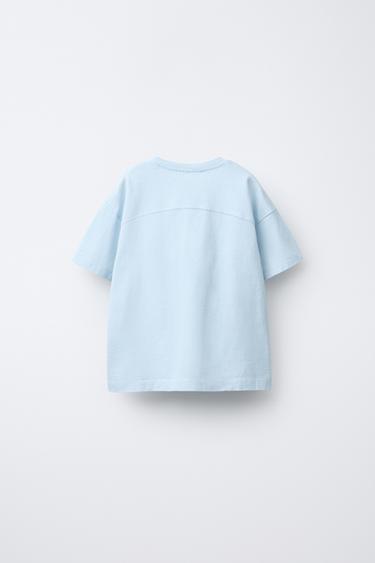 SLOGAN PRINT T-SHIRT - Light blue by Zara - Image 1