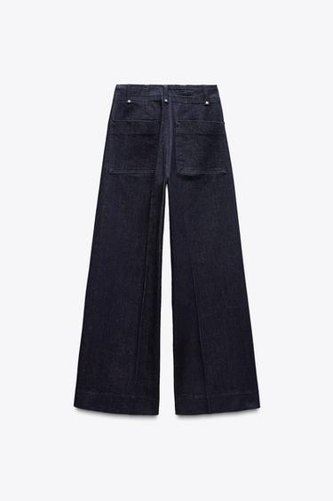 ZW COLLECTION WIDE-LEG HIGH-WAIST JEANS - Blue by Zara - Image 5