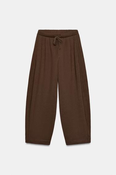 PANTALON BALLON - Marron clair de Zara - Image 5