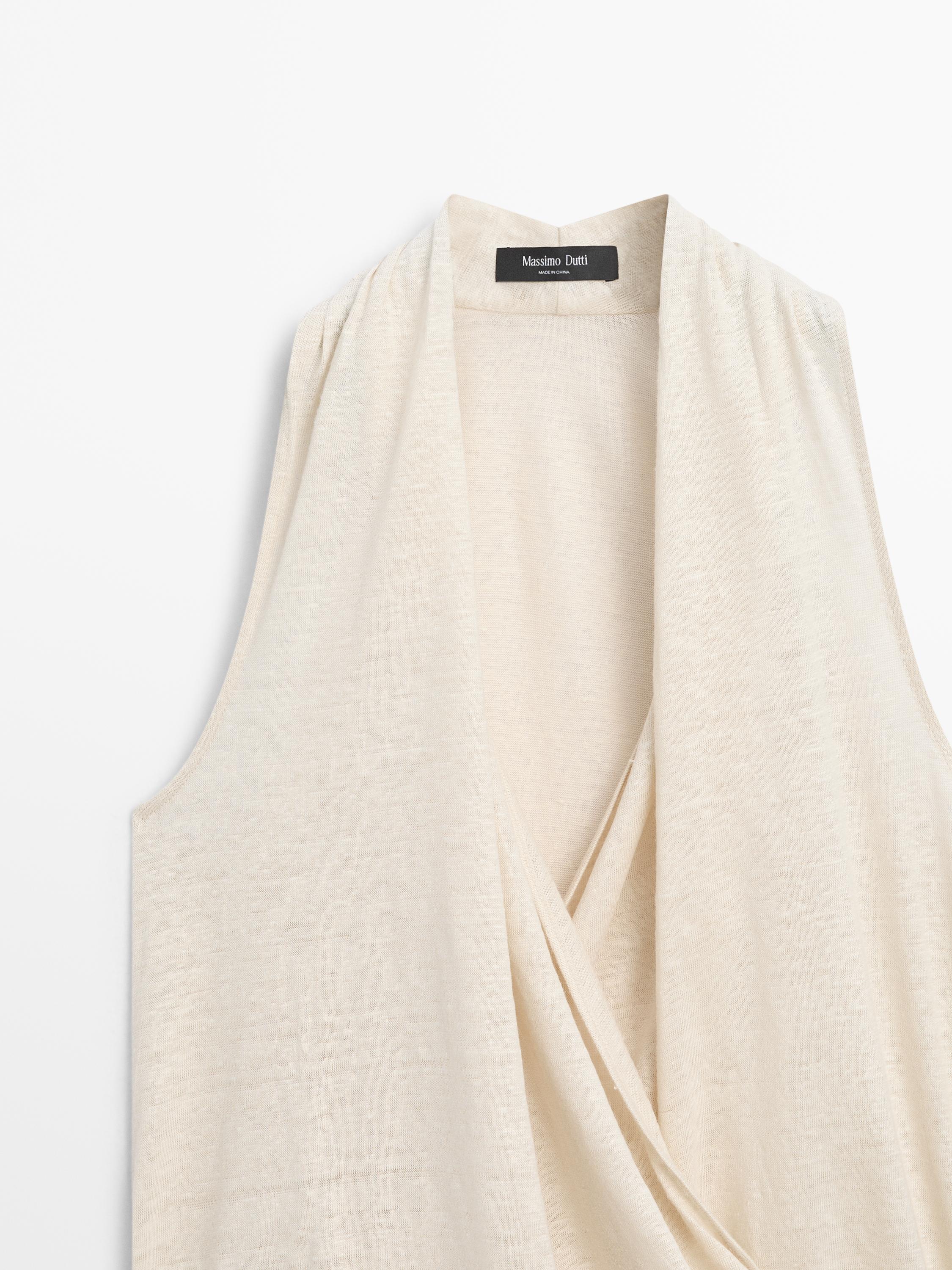 Top croisé drapé