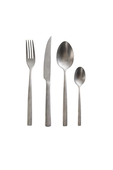 4-PIECE VINTAGE STEEL CUTLERY SET - Steel by Zara