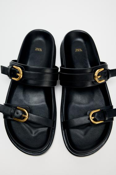 SANDALIA HEBILLAS - Negro de Zara