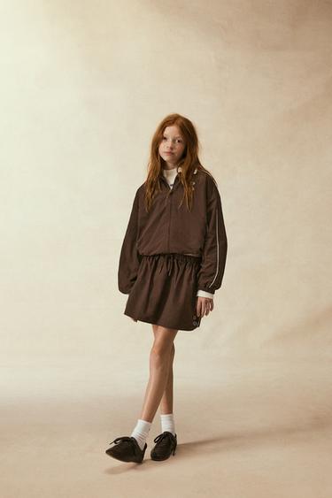 NYLON BERMUDA SKIRT CHAMPION ® X ZARA - Brown by Zara