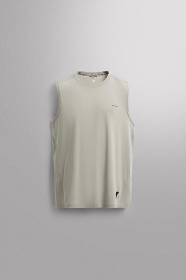 БАЗАЛЫҚ ТЕХНИКАЛЫҚ ТАНК-ФУТБОЛКА - Орташа жасыл Zara компаниясынан