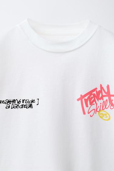 T-SHIRT IMPRIMÉ GRAFFITI - Blanc de Zara - Image 2