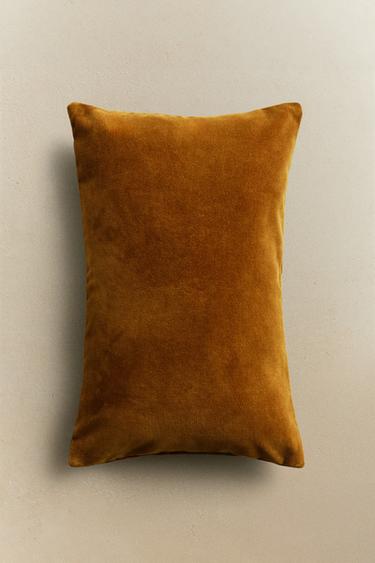 VELVET CUSHION COVER - Mustard by Zara