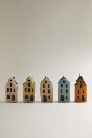 حزمة شموع عطرية (حزمة 5 قطع) - Ecru/Yellow الخاص بـ Zara