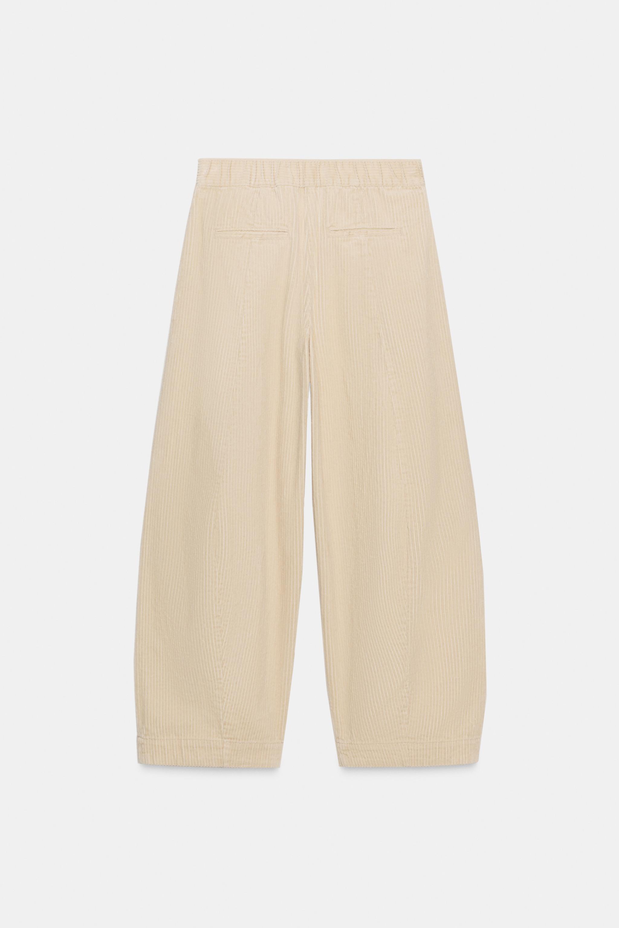 PANTALON BARREL EN VELOURS CÔTELÉ ZW COLLECTION