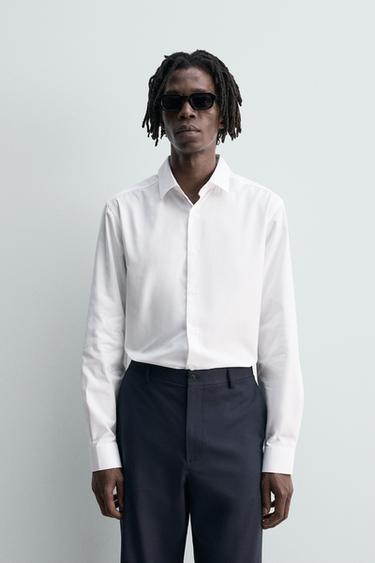 CAMISA ESTRUCTURA - Blanco de Zara