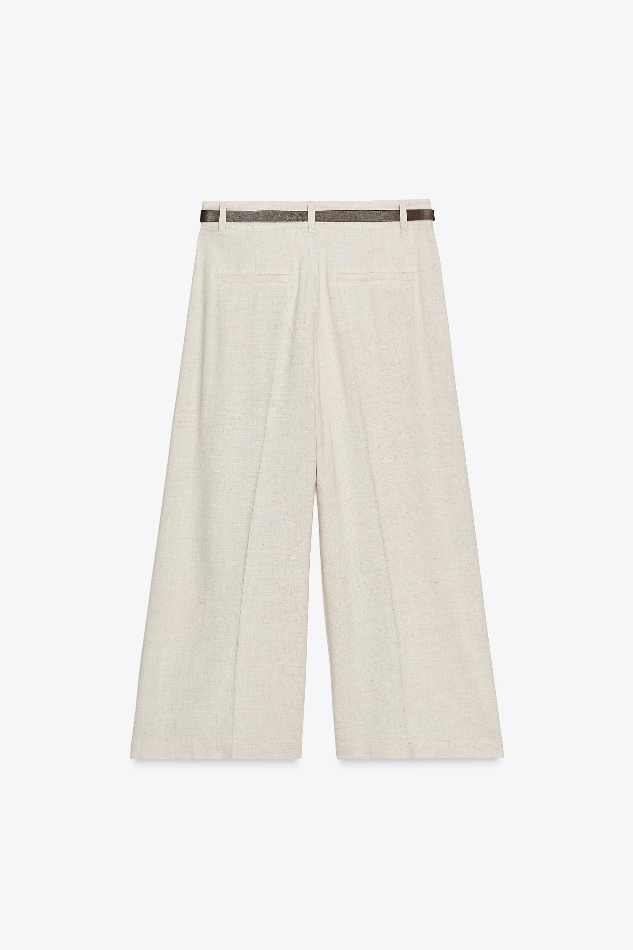LINEN BELTED CULOTTES