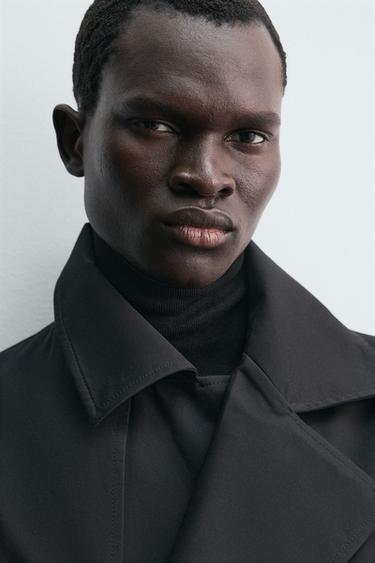 WATER REPELLENT MANTECO TRENCH COAT - Black by Zara - Image 5