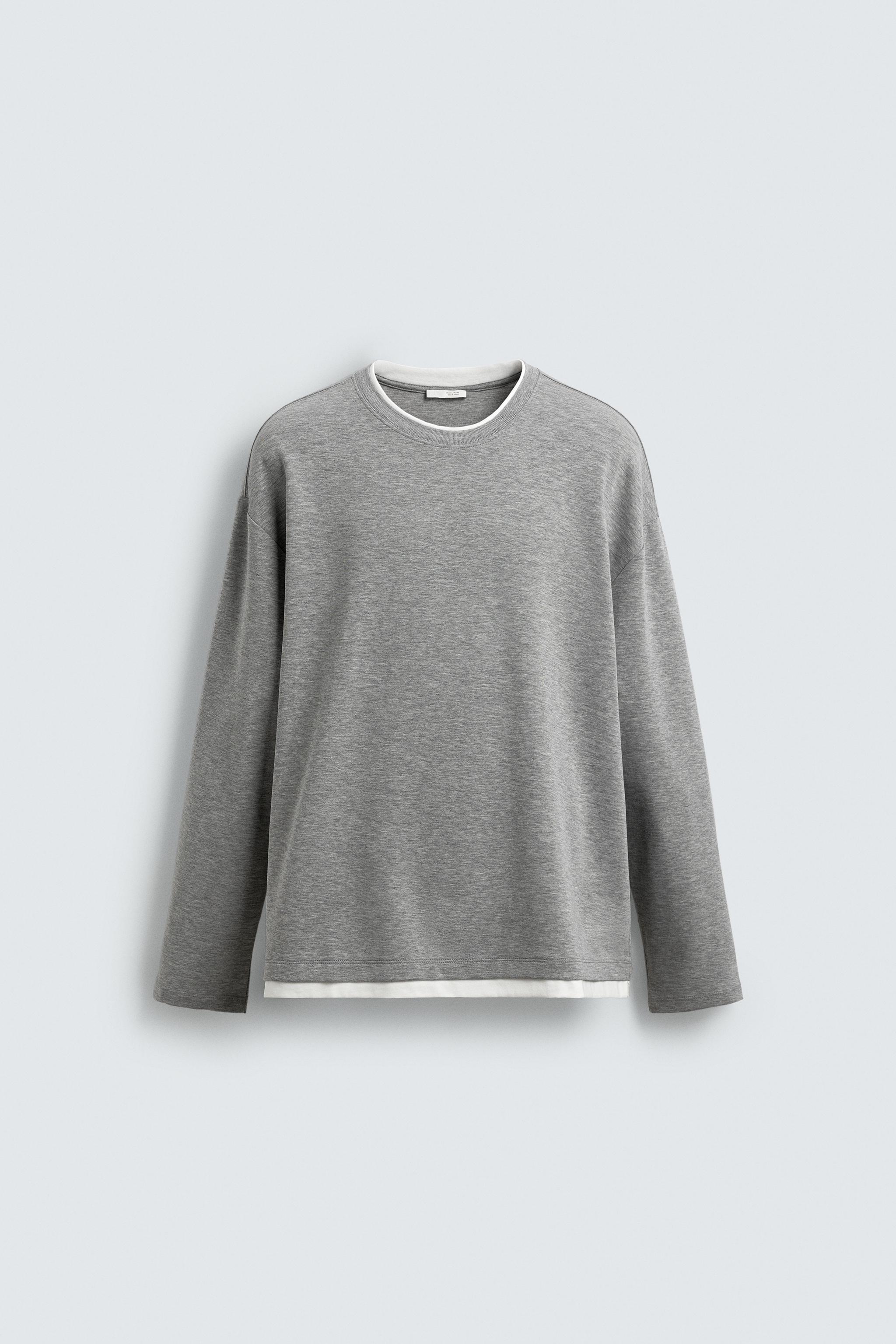 T-SHIRT AVEC FINITIONS DOUBLES EN CONTRASTE