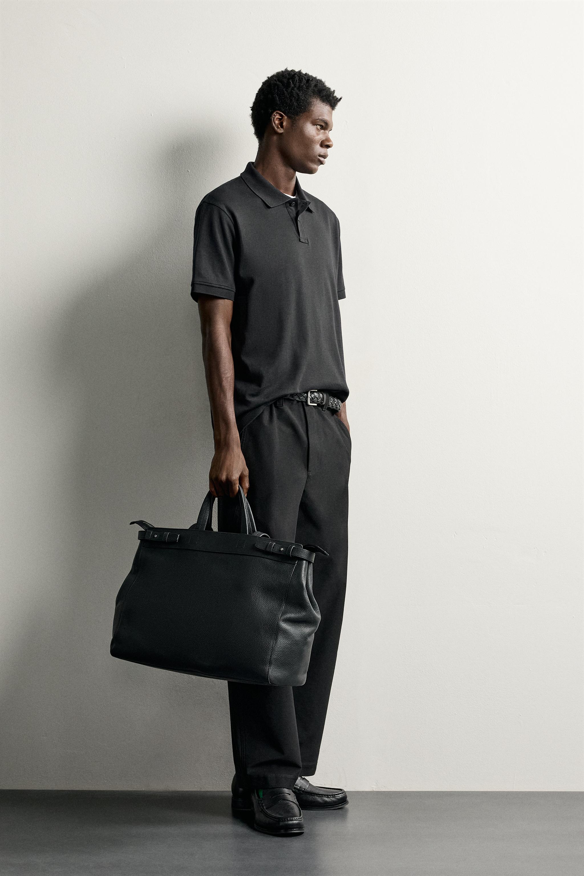 Мужские рубашки Zara COTTON REGULAR FIT POLO SHIRT — фото 4