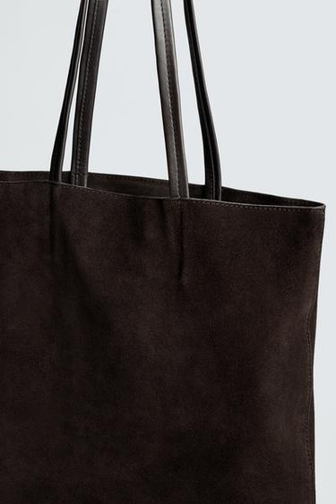 SAC SHOPPER EN CUIR - Marron de Zara - Image 2