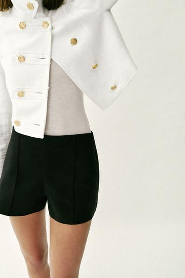 SHORT TAILLE HAUTE - Noir de Zara - Image 2